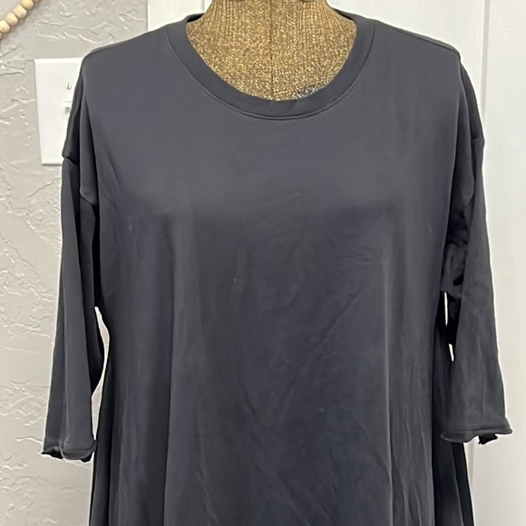 FREE PEOPLE BEACH PIMA COTTON BLACK OVERSIZED DRESS SMALL - Picture 1 of 12